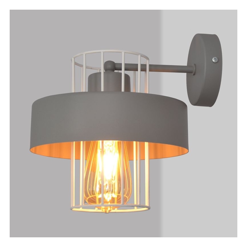 Væglampe VOLTA 1xE27/15W/230V grå