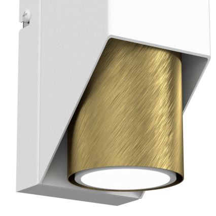 Væglampe WALL 1xGU10/8W/230V hvid/messing