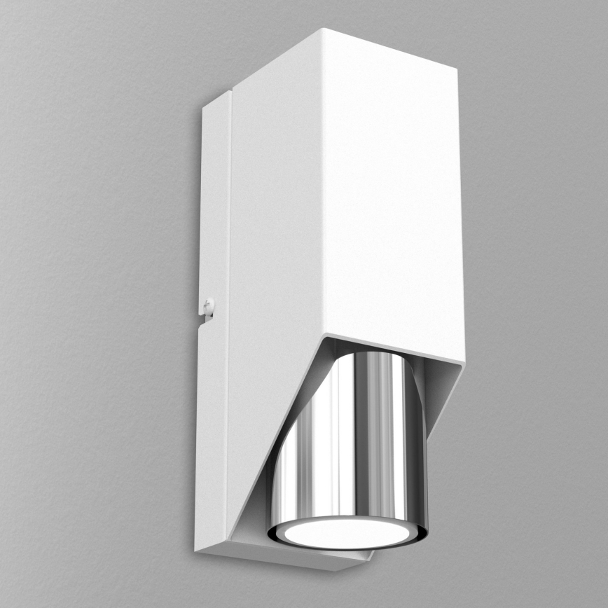 Væglampe WALL 1xGU10/8W/230V hvid/skinnende krom