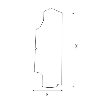 Væglampe WALL 2xGU10/8W/230V hvid/kobberfarvet