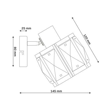 Væglampe ZAHARA 1xE27/10W/230V guldfarvet