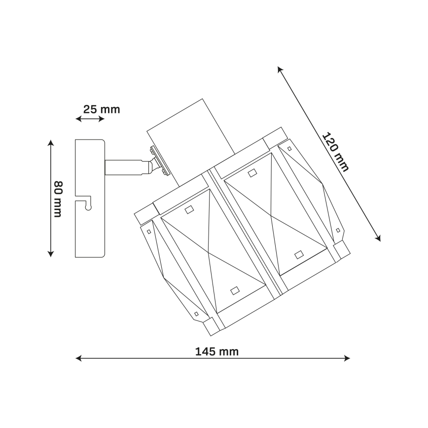Væglampe ZAHARA 1xE27/10W/230V guldfarvet