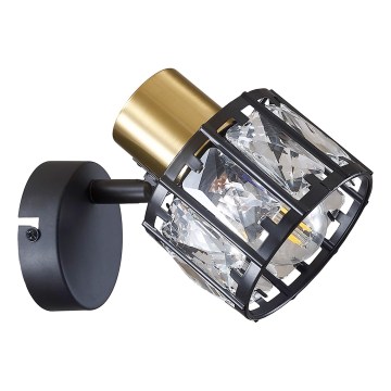 Væglampe ZAHARA 1xE27/10W/230V sort