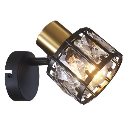 Væglampe ZAHARA 1xE27/10W/230V sort