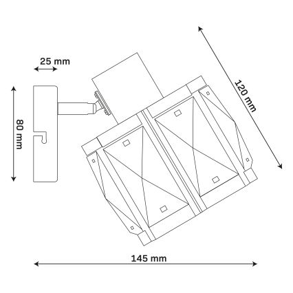 Væglampe ZAHARA 1xE27/10W/230V sort