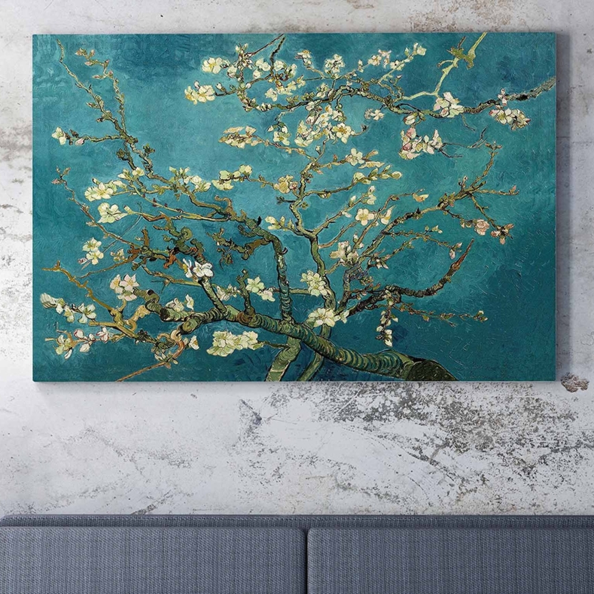 Vægmaleri på lærred 70x100 cm træ