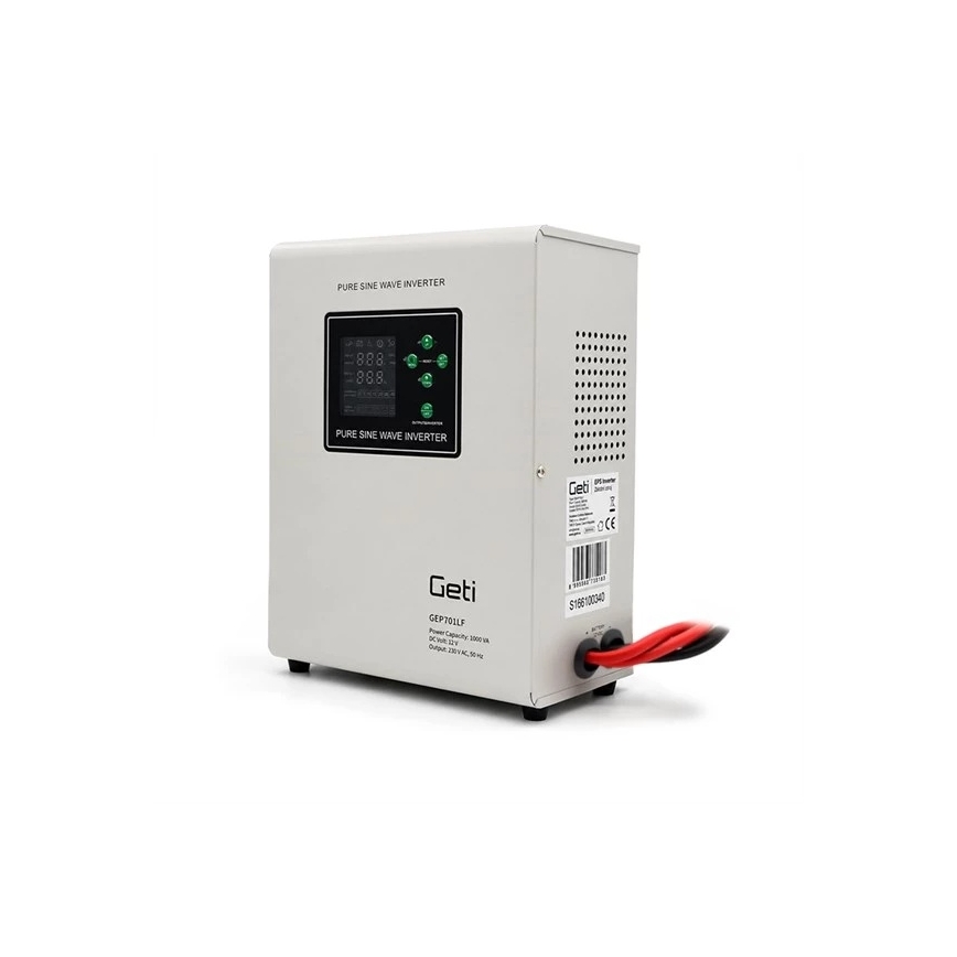 Vægmonteret nødstrømsforsyning 700W/1000VA ren sinus