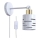 Vægmonteret spotlampe med afbryder ELEN 1xE27/35W/230V hvid/guld