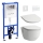 Vægmonteret toilet PRO + toiletbræt SoftClose PRO + skylleknap DUAL LIS + indbygningsmodul + isoleringsmåtte