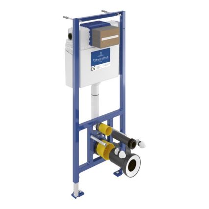 Væghængt toilet SUBWAY + SoftClose-toiletsæde SUBWAY + skylleknap VICONNECT + indbygningsmodul VICONNECT + isoleringsmåtte VICONNECT