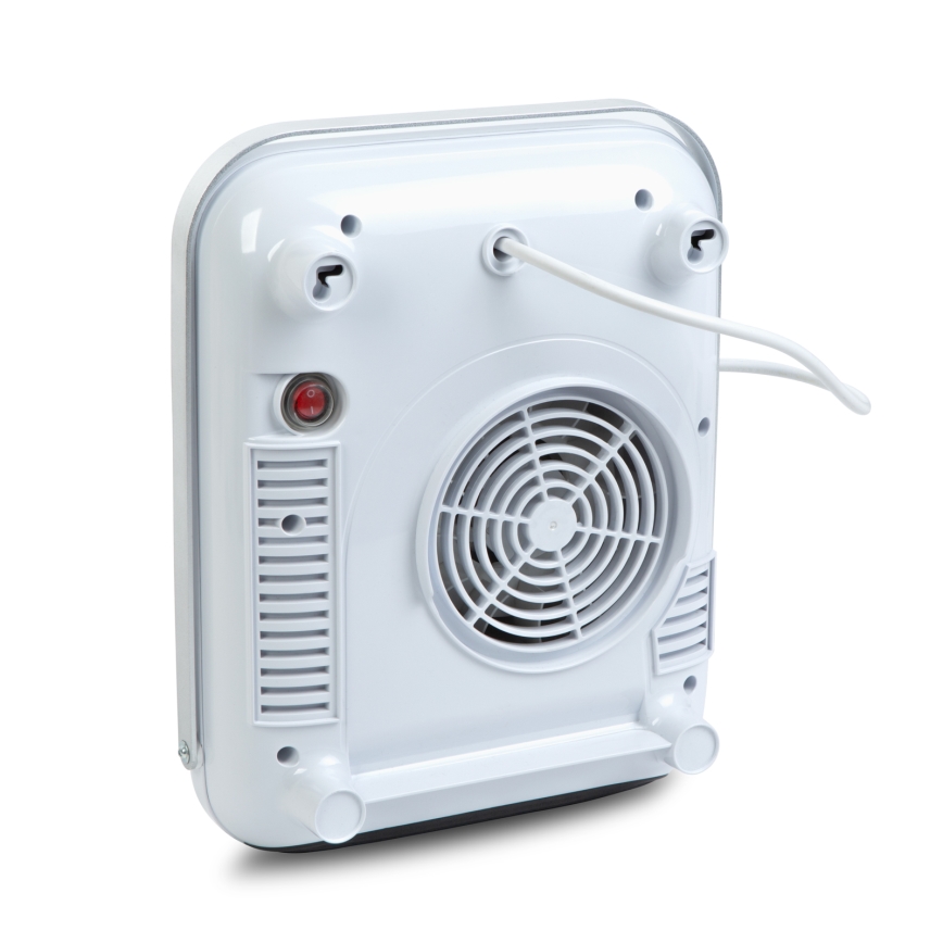 Vægmonteret varmeapparat med håndklædeholder 2000 W/230 V IP22, hvid + fjernbetjening