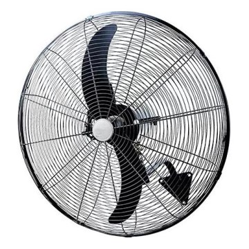 Vægmonteret ventilator 180 W/230 V, Ø 66 cm, sort + fjernbetjening