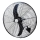 Vægmonteret ventilator 180 W/230 V, Ø 66 cm, sort + fjernbetjening