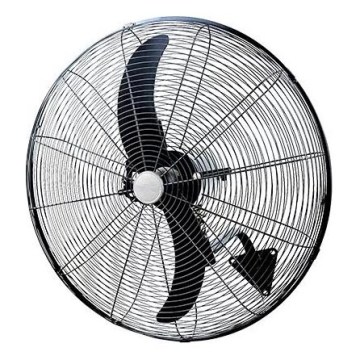 Vægmonteret ventilator 200W/230V Ø 76 cm sort + fjernbetjening