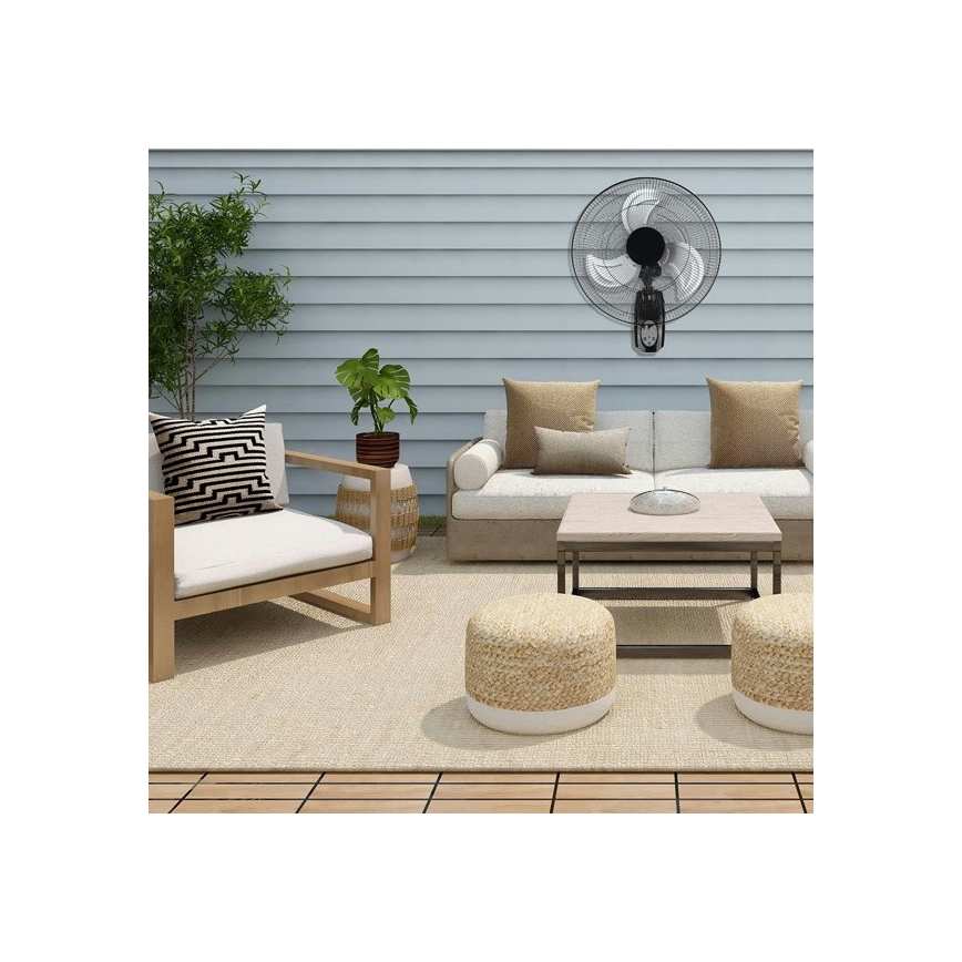 Vægmonteret ventilator 90W/230V Ø 50 cm sort
