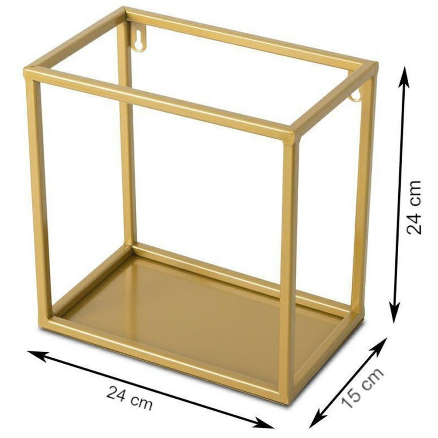 Væghylde 24x24 cm i guld