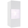 Vægskab med LED-lys PAVO 117x45 cm skinnende hvid