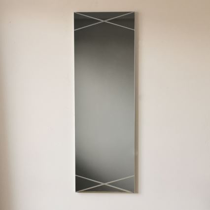 Vægspejl 105x35 cm sølvfarvet