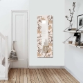 Vægspejl 120x40 cm blomster