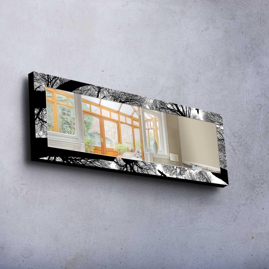 Vægspejl 120x40 cm fyrretræ/træer