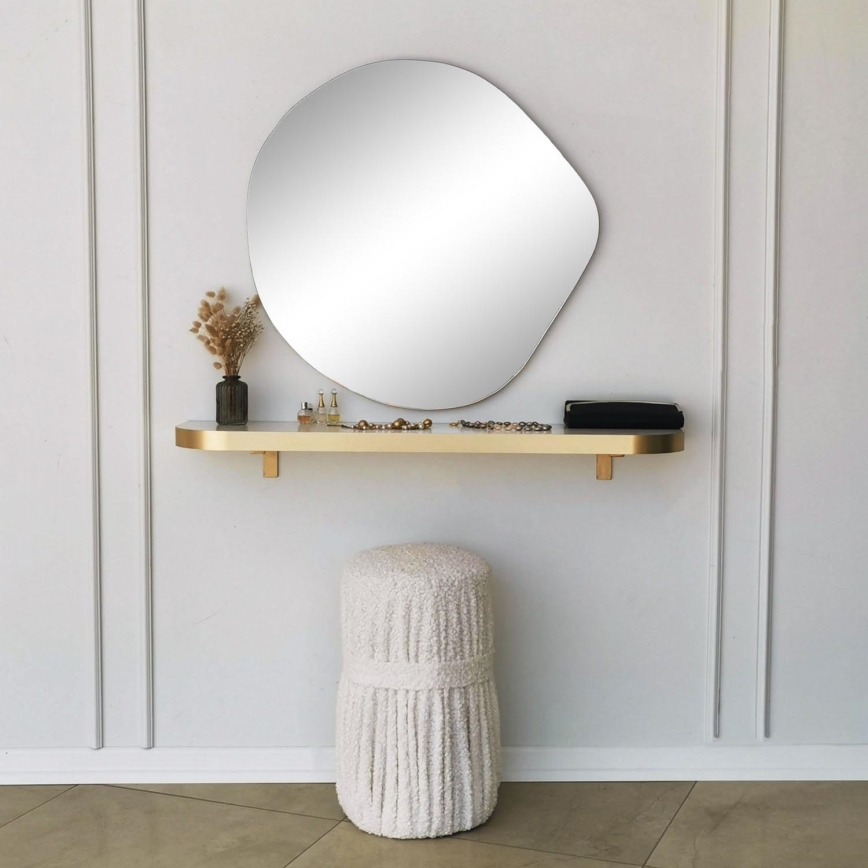 Vægspejl ASSO 70x67 cm guldfarvet
