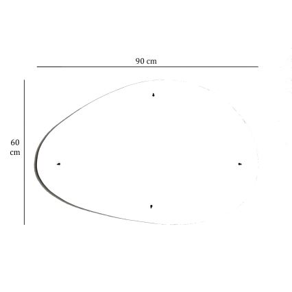 Vægspejl AYNA 60x90 cm oval