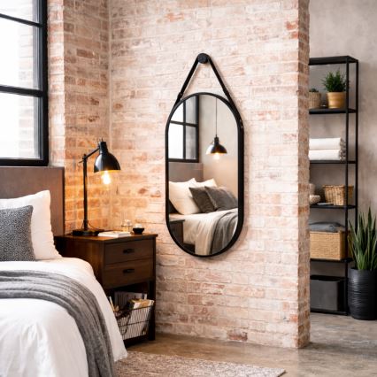 Vægspejl BIBI 100 x 50 cm sort