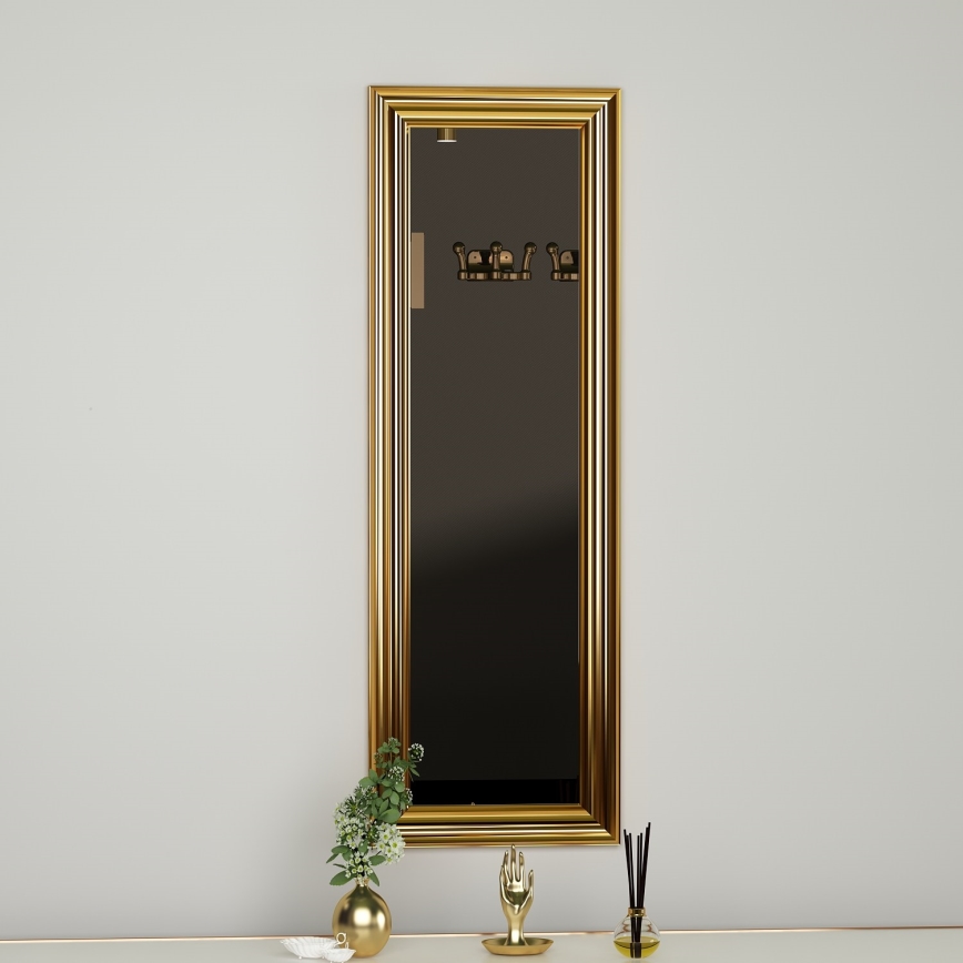 Vægspejl BOSS 90x30 cm guldfarvet