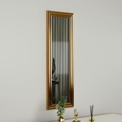 Vægspejl BOSS 90x30 cm guldfarvet