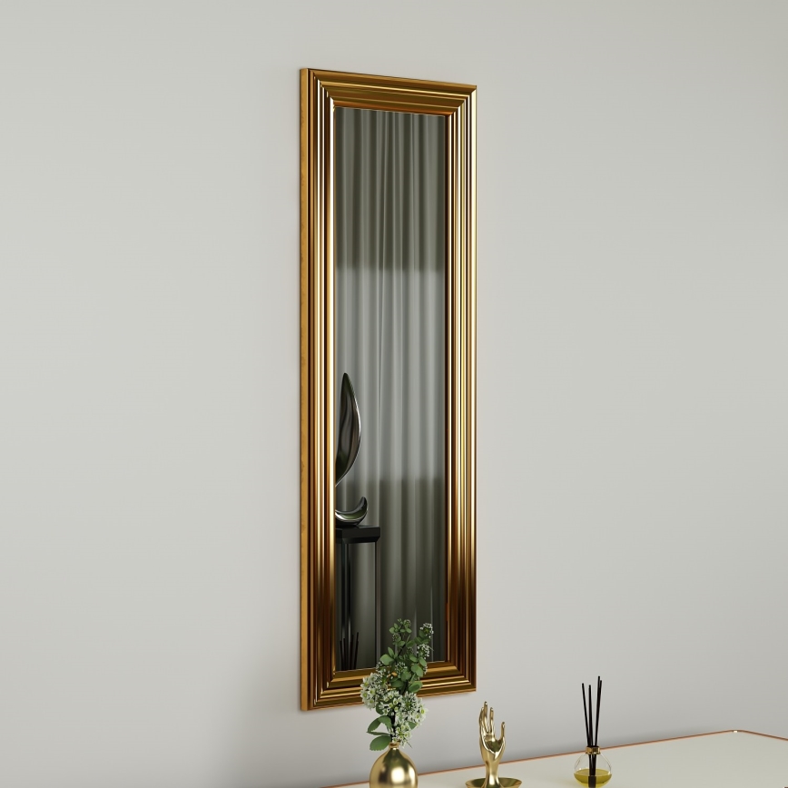 Vægspejl BOSS 90x30 cm guldfarvet