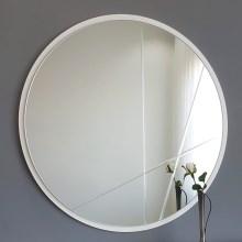 Vægspejl diam. 60 cm sølvfarvet