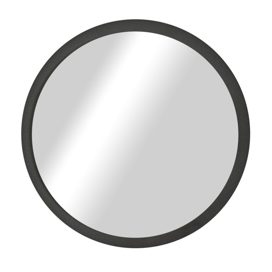 Vægspejl diameter 45 cm sort