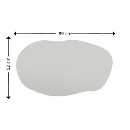 Vægspejl LOSSA 89x52 cm sort