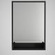 Vægspejl med hylde COSTA 75x45 cm sort