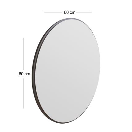 Vægspejl OZZE diameter 60 cm sort
