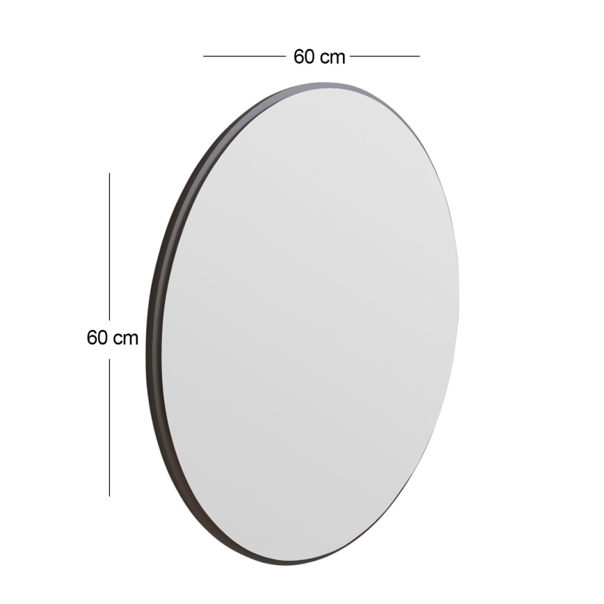 Vægspejl OZZE diameter 60 cm sort