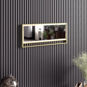 Vægspejl POLKA 37,8x90 cm guldfarvet