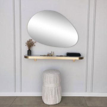 Vægspejl PORP 60x90 cm guldfarvet