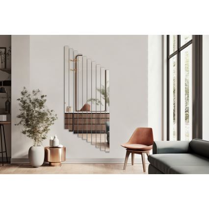 Vægspejl REKTANGULÆRT 100x50 cm - 10 dele