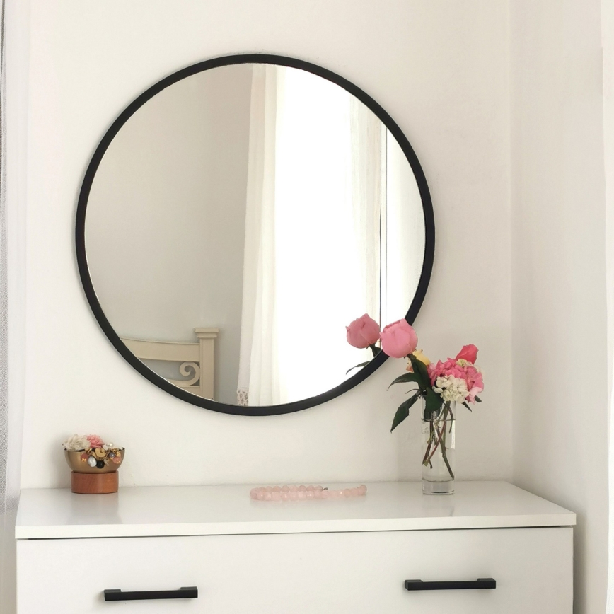 Vægspejl SIYAH diameter 60 cm sort