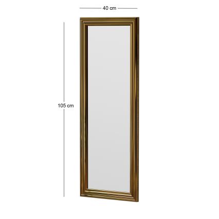 Vægspejl SMOOTH 105x40 cm guldfarvet