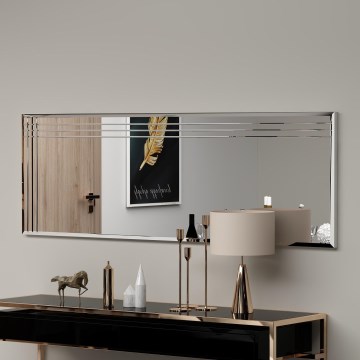 Vægspejl TRIO 120x40 cm skinnende krom