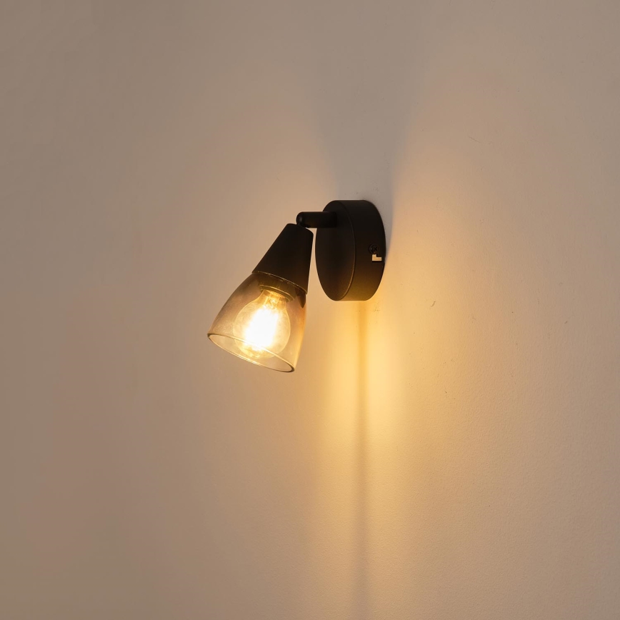 Vægspot 1xE14/7W/230V røget