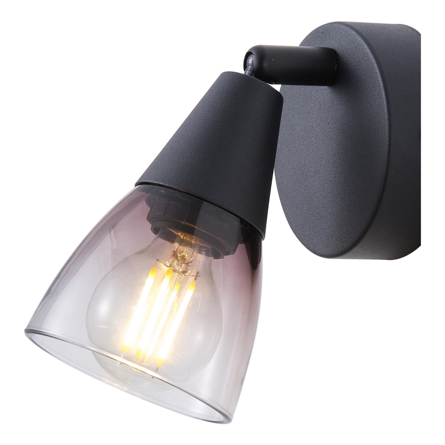 Vægspot 1xE14/7W/230V røget