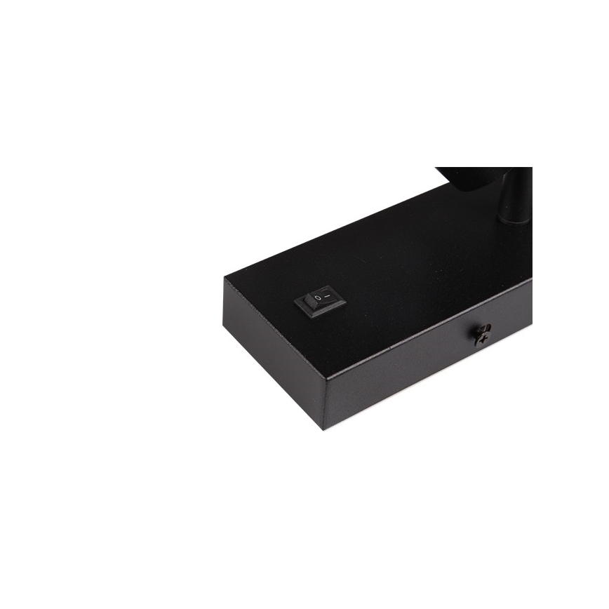 Vægspot 1xGU10/35W/230V sort