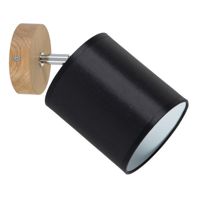 Vægspot APRILLIA 1xE27/25W/230V eg sort