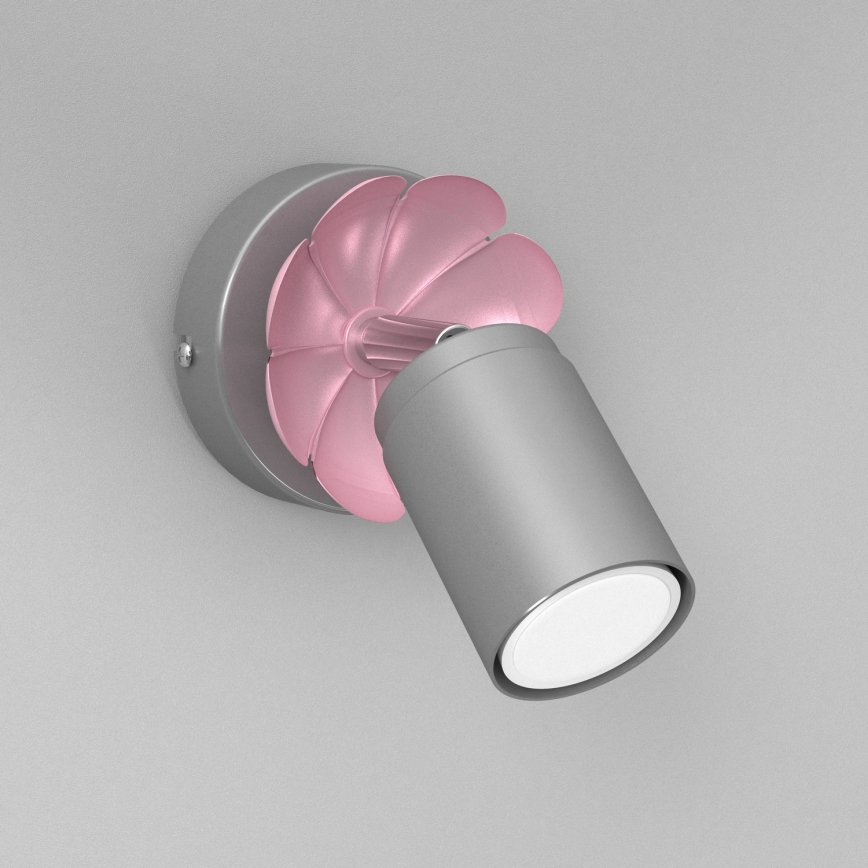 Vægspot BLOMST 1xGU10/8W/230V mat krom