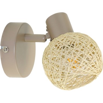 Vægspot DEX 1xE14/10W/230V beige/creme