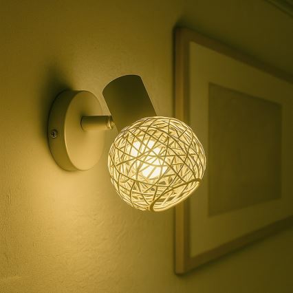 Vægspot DEX 1xE14/10W/230V beige/creme