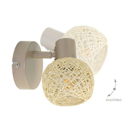 Vægspot DEX 1xE14/10W/230V beige/creme